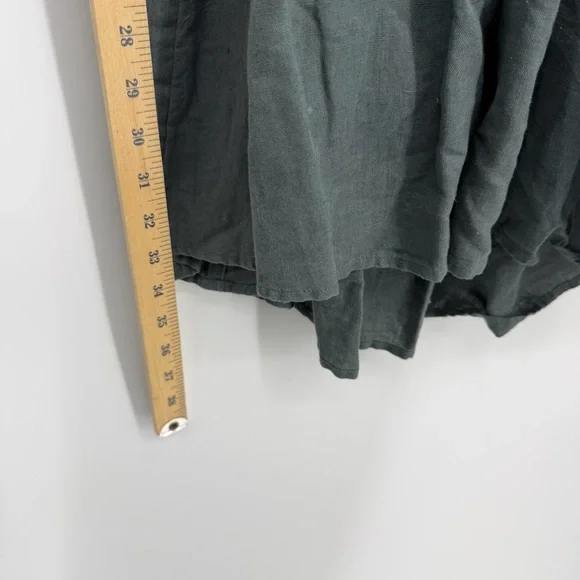 Free People Erin Ruffle Sleeve Mini Dress in gray sz S cotton linen blend - Picture 8 of 10